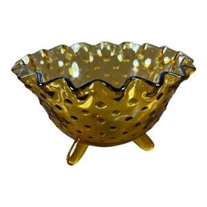 Vintage Fenton Gold Pedestal Bowl‎
